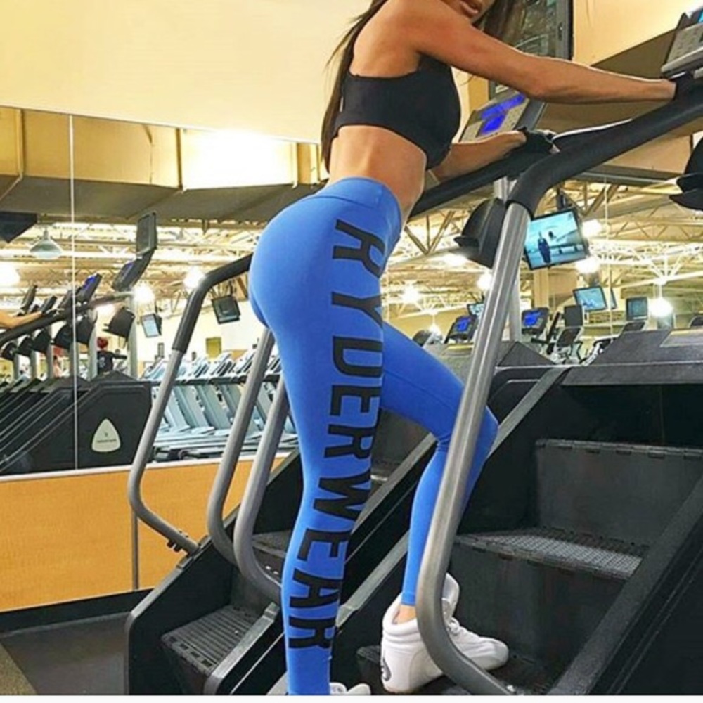 Ryderwear Boss Girl logo leggings blue S